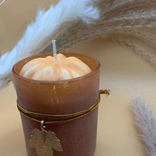 Orange Fall leaves Soy Candle