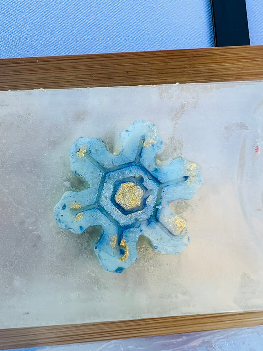 Snowflake glycerin soap