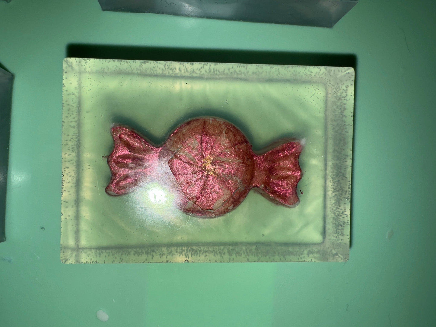 Candy cane glyercin soap