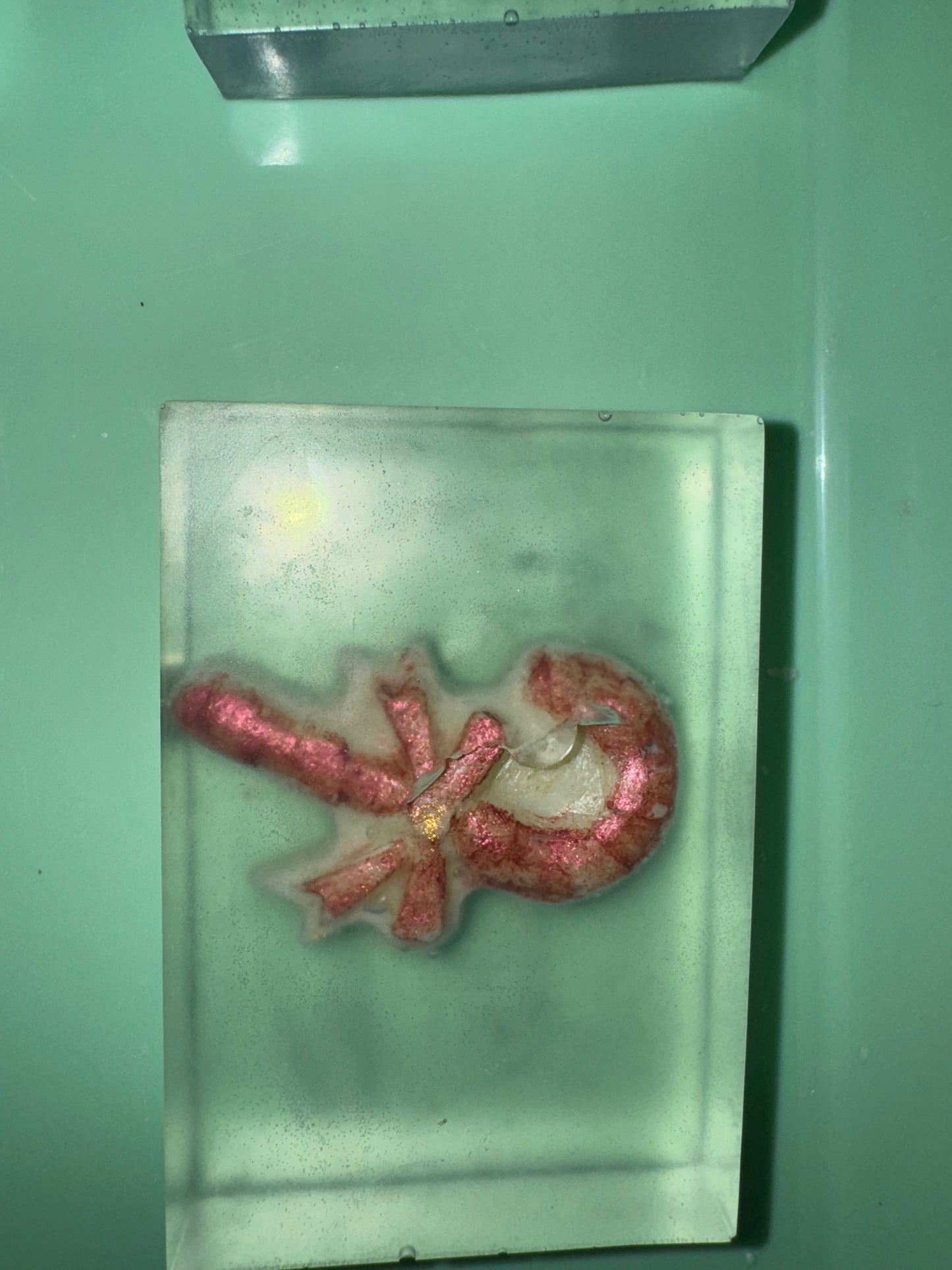 Candy cane glyercin soap