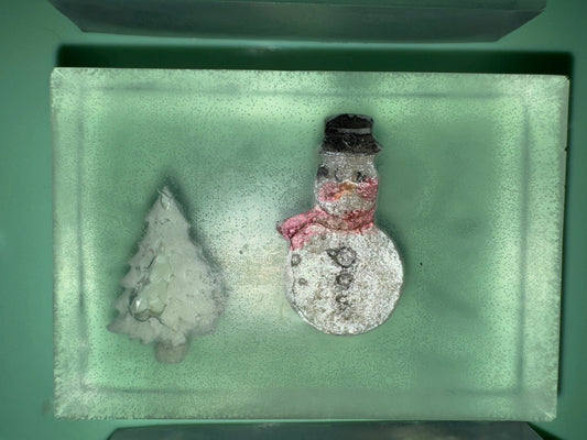 Snowman glyercin soap