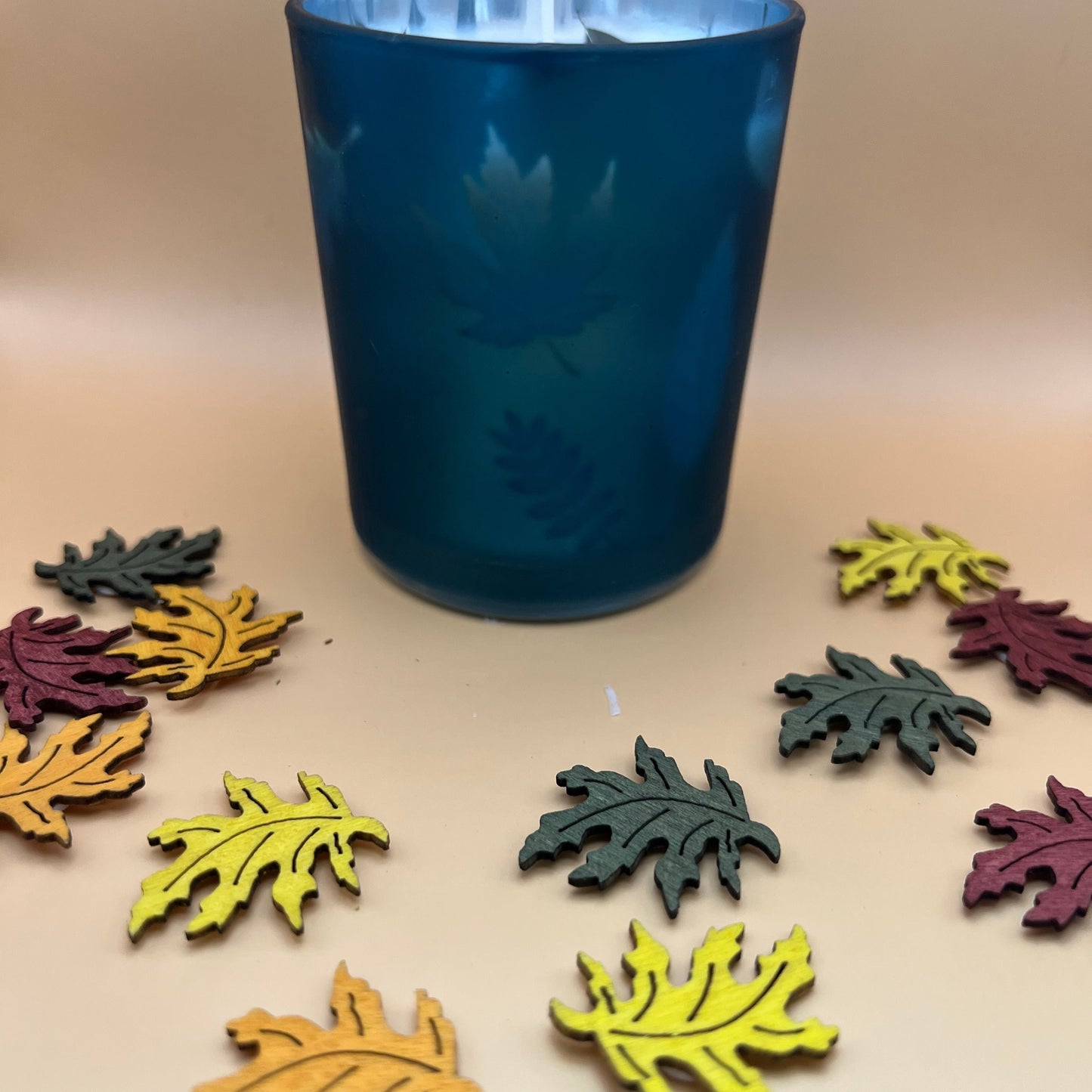 Vanilla Blue Falling Leaves Soy Candle