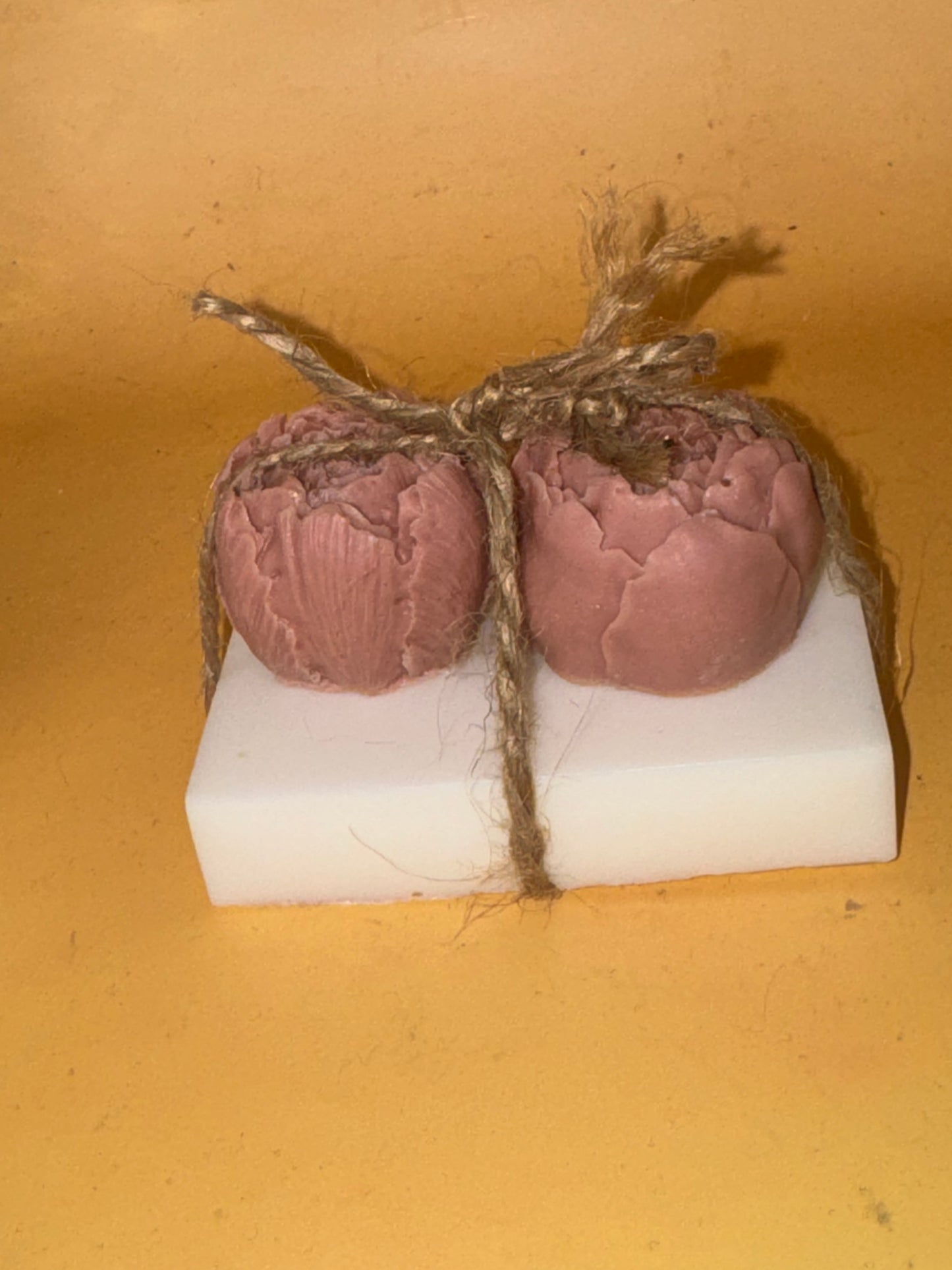 Custom Peony flower with Vanilla Soap Bar